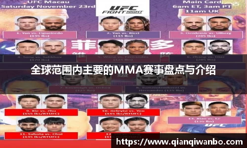 全球范围内主要的MMA赛事盘点与介绍