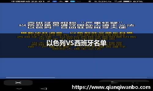 以色列VS西班牙名单