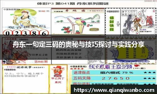 舟东一句定三码的奥秘与技巧探讨与实践分享