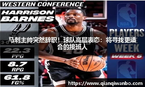 马刺主帅突然辞职！球队高层表态：将寻找更适合的接班人